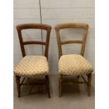 Two chairs on turned legs