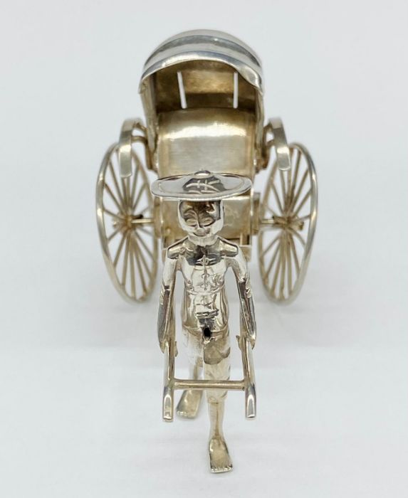 Chinese Silver Figure with Rickshaw stamped Marks - Image 3 of 6