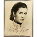 An autographed photo by Carrie Fisher from the estate of Keith Wilson Production Designer and Art