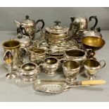 A large selection of silver plate