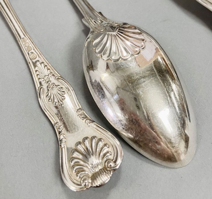 A set of eight silver spoons (Total Weight 553g) please see photos for hallmarks - Image 2 of 4