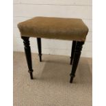 An ebonised stool (H52cm W42cm D32cm)