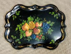 A metal floral tray