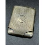 A silver card holder by Frederick Field, hallmarked Birmingham 1929.