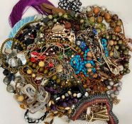 A large selection of costume jewellery