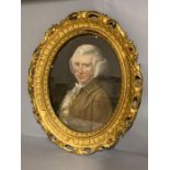 Attributed to James Gabriel Huquier (1725–1805) French, 'Portrait of a of a gentleman', signed,