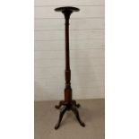 A mahogany lamp stand or Jardinière (H131cm)