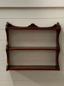 A Three tier wall hanging shelf (61cm w x 54 cm h)