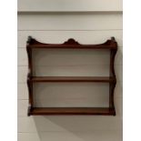 A Three tier wall hanging shelf (61cm w x 54 cm h)