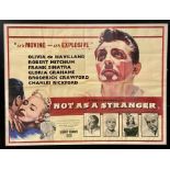 Not as A Stranger Movie poster with Robert Mitchum and Frank Sinatra