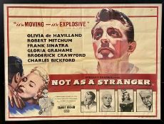 Not as A Stranger Movie poster with Robert Mitchum and Frank Sinatra