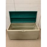 A Keter garden storage box (H62cm W120cm D53cm)