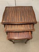 A mahogany set of nesting tables AF