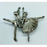 A vintage sterling silver Ballerina brooch by DHP Massingham