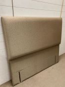 A four foot six padded headboard (H127cm)