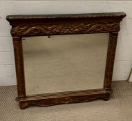 A giltwood and gesso wall mirror (68cm x 70cm)