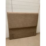 A four foot six padded headboard (H127cm)