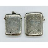 Two hallmarked silver vesta cases
