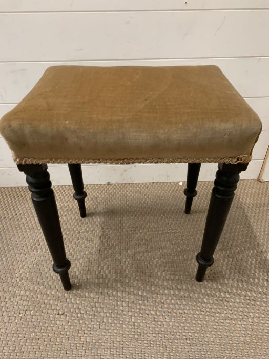 An ebonised stool (H52cm W42cm D32cm) - Image 3 of 4