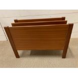 A Mid Century teak magazine rack (H35cm W50cm)