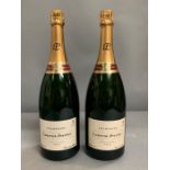 Two 1500ml bottles of Laurent Perrier Champagne