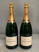 Two 1500ml bottles of Laurent Perrier Champagne