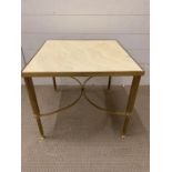 A faux marble coffee table (H45cm Sq52cm)
