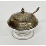 A Sterling silver and glass cruet by Frank Whiting.