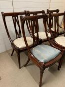 A Set of Six Empire swan carved Mahogany Chairs.
