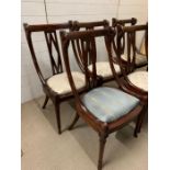 A Set of Six Empire swan carved Mahogany Chairs.