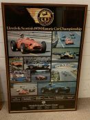 A Lloyds & Scottish Historic Car Championship Vintage Poster, framed (60cm x 90cm)