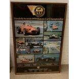 A Lloyds & Scottish Historic Car Championship Vintage Poster, framed (60cm x 90cm)