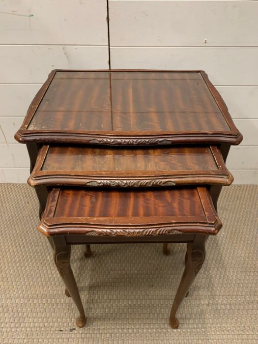 A mahogany set of nesting tables AF - Image 2 of 2