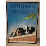 A Vintage Sotheby's Car Poster (62cm x 87cm)