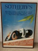 A Vintage Sotheby's Car Poster (62cm x 87cm)