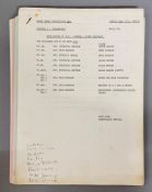 Space 1999 Episode 1 Series 1 script from the collection of Keith Wilson Production Designer and Art