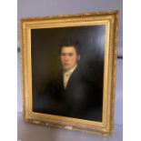 A 19th century Scottish school, 'A young gentleman', oil on canvas, within a gilded frame, (63cm x