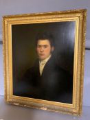 A 19th century Scottish school, 'A young gentleman', oil on canvas, within a gilded frame, (63cm x