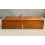 George III walnut box with original brass fitting circa 1770.