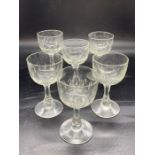 A set of six late Victorian glasses