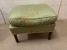 A regency mahogany style stool with reeded legs