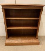 An open bookcase with two fitted shelves (H102cm W89cm D25cm)