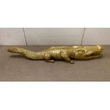 A gilt wooden carved crocodile AF (Length 170cm)