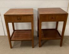 A pair of 1960's bedside (H60cm W39cm D32cm)