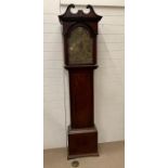 A mahogany longcase clock, the brass dial with the makers name John Glasgow (H220cm)