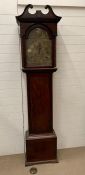 A mahogany longcase clock, the brass dial with the makers name John Glasgow (H220cm)