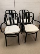 Four board bent style bistro chairs