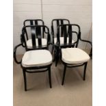 Four board bent style bistro chairs