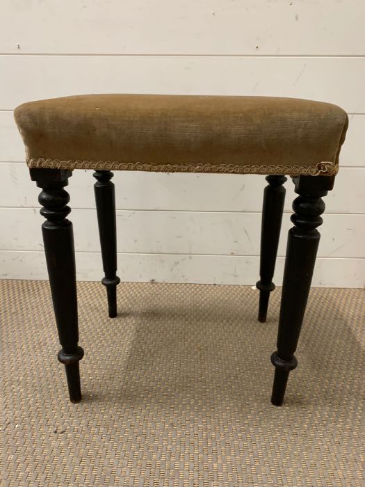 An ebonised stool (H52cm W42cm D32cm) - Image 2 of 4