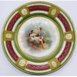 A Royal Vienna porcelain plate depicting Juno